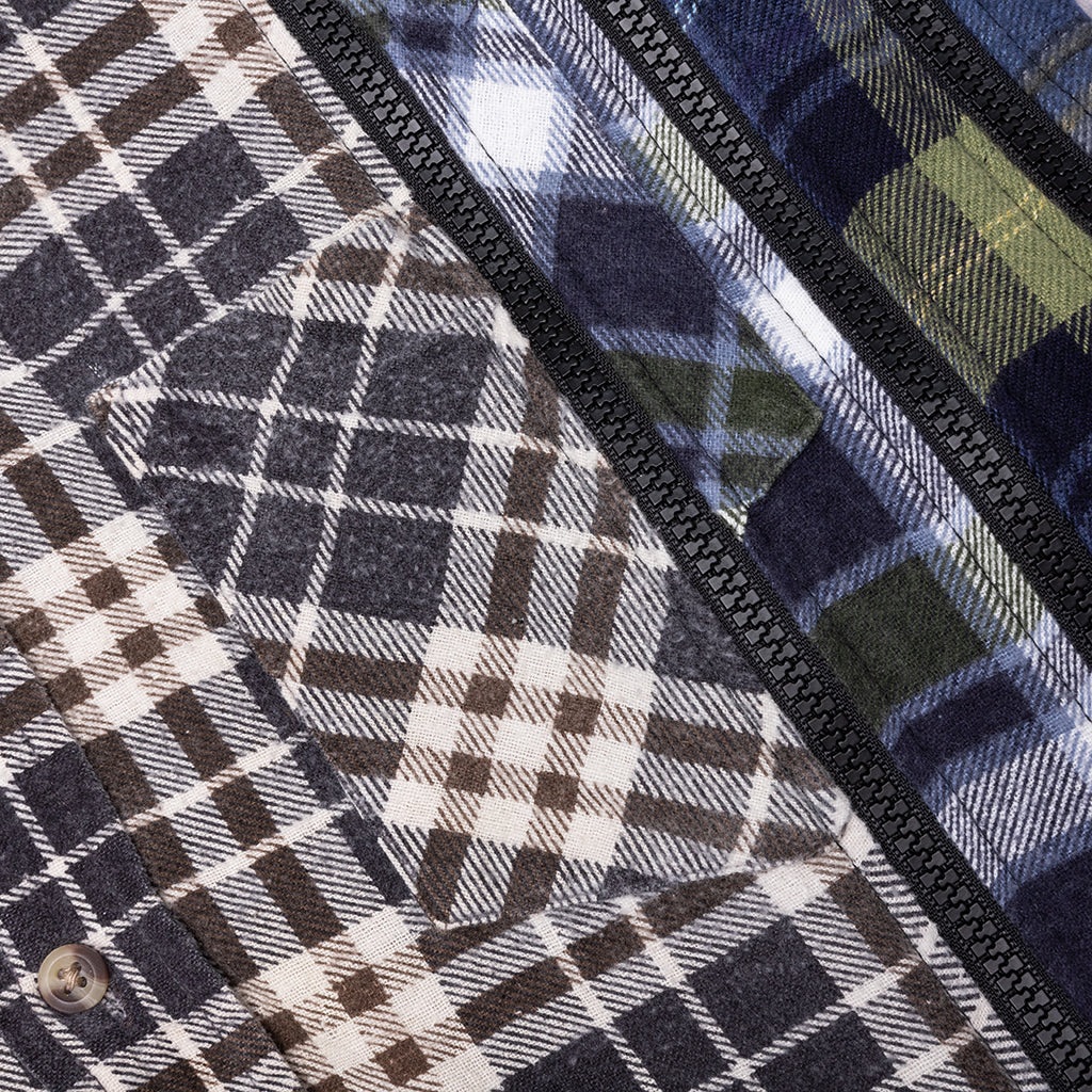 7 Cuts Zipped Wide Shirt Assorted