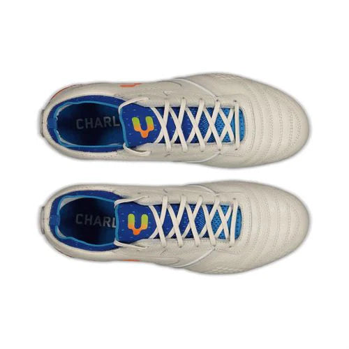 Charly Tyrian LT FG Firm Ground Soccer Cleats White Blue Orange