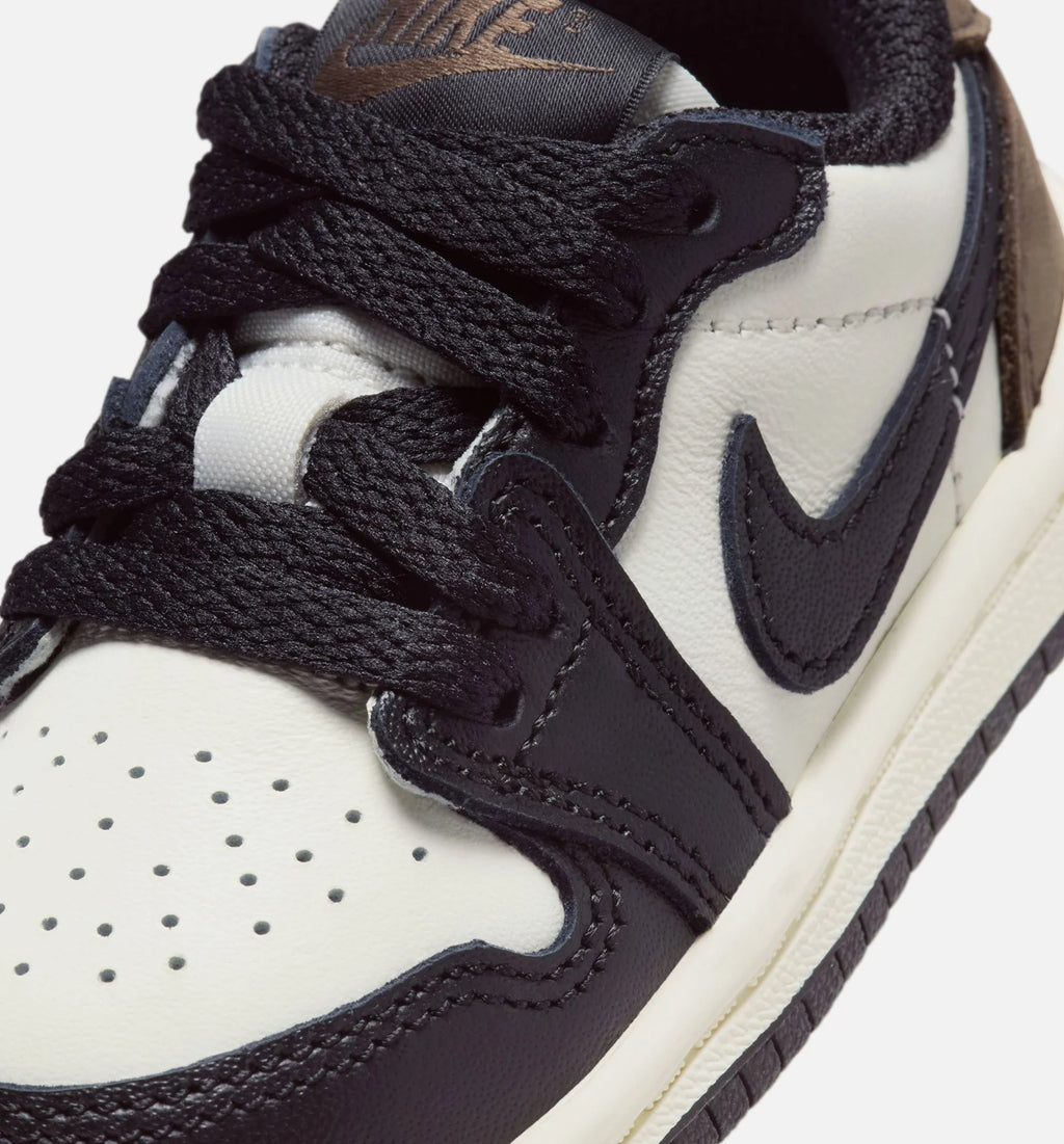 Air Jordan 1 Retro Low Mocha Infant Toddler Lifestyle Shoe Sail Dark Mocha Black