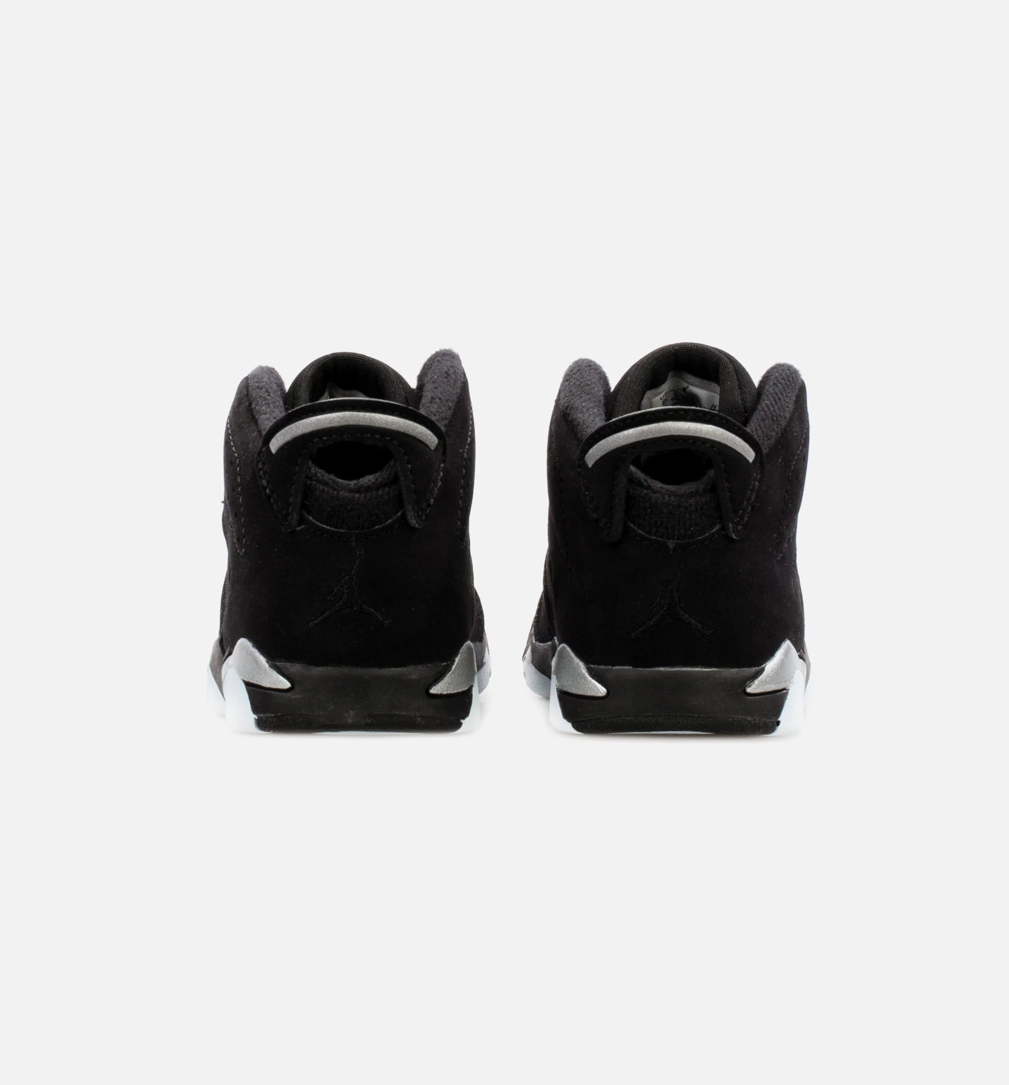 Air Jordan 6 Retro Metallic Silver Infant Toddler Lifestyle Shoe Black