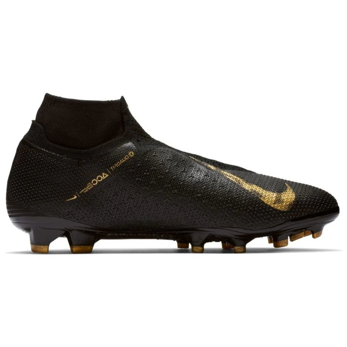 Nike Phantom Vision Elite DF FG Firm Ground Mens Soccer Cleats Black Gold