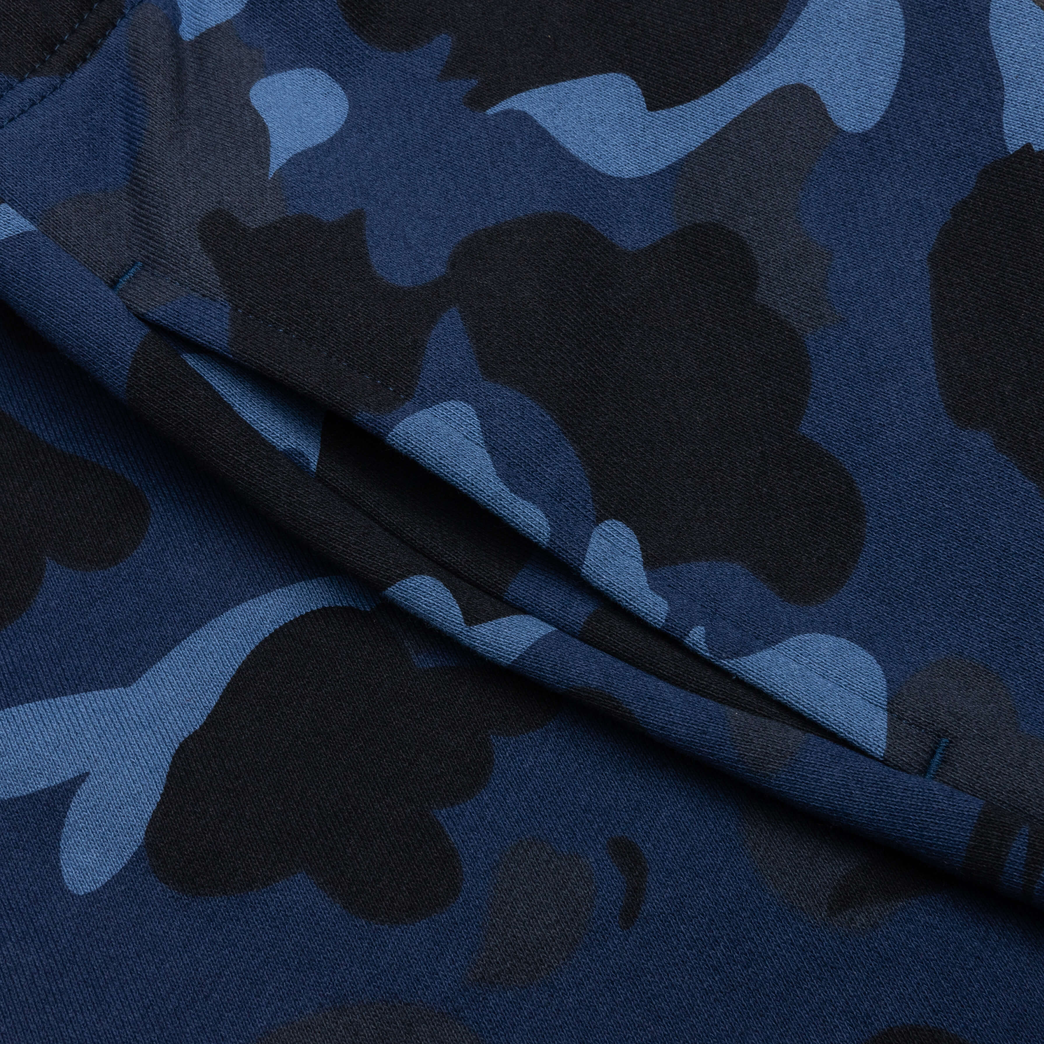 Color Camo Shark Sweat Shorts Navy
