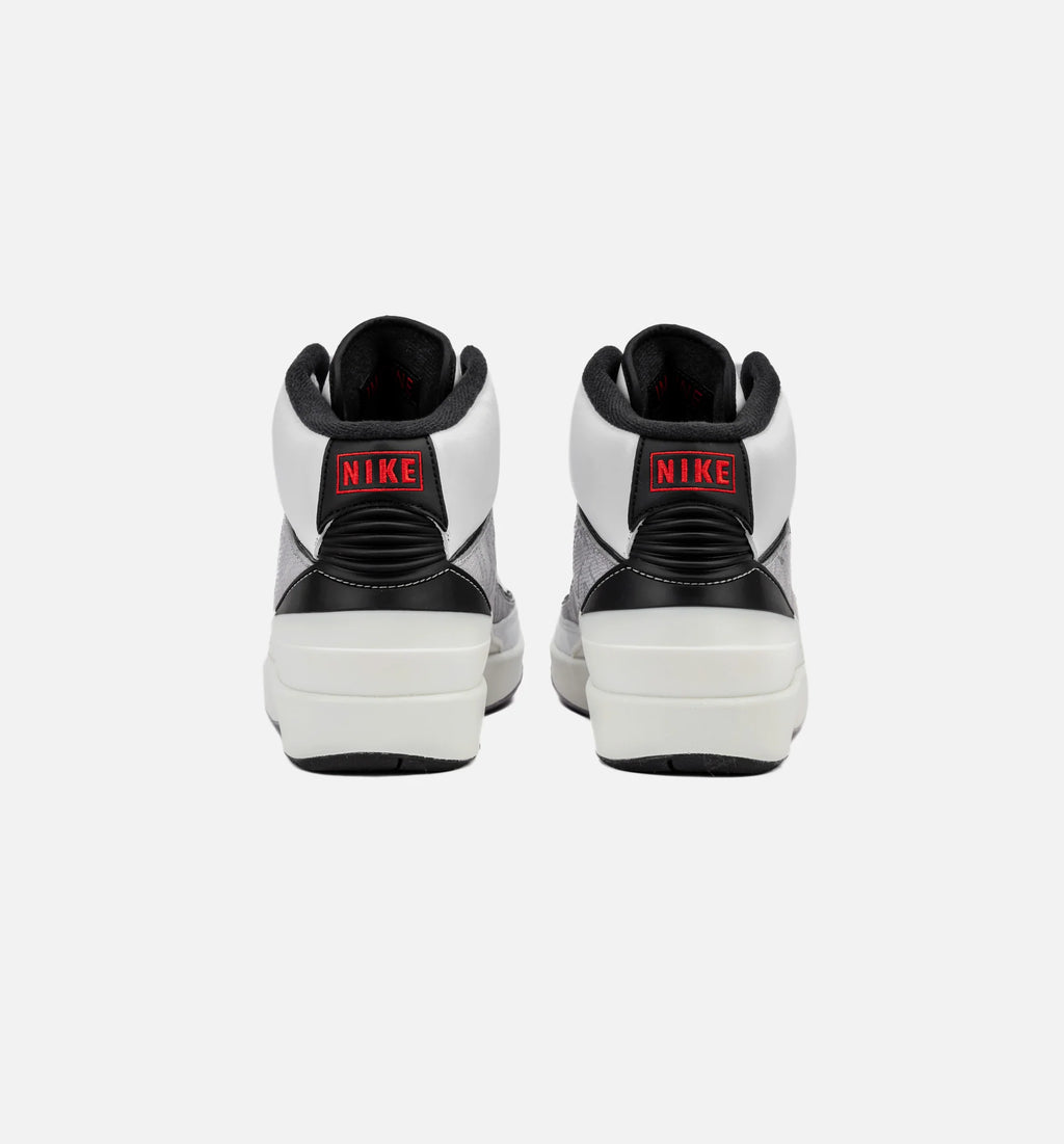 Air Jordan 2 Retro Python Mens Lifestyle Shoe White Fire Red Black Sail Cement Grey