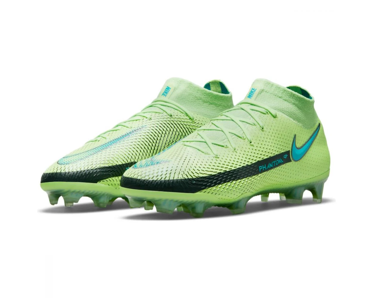 Nike Phantom GT Elite DF FG Firm Ground Soccer Cleats Lime Glow Aquamarine