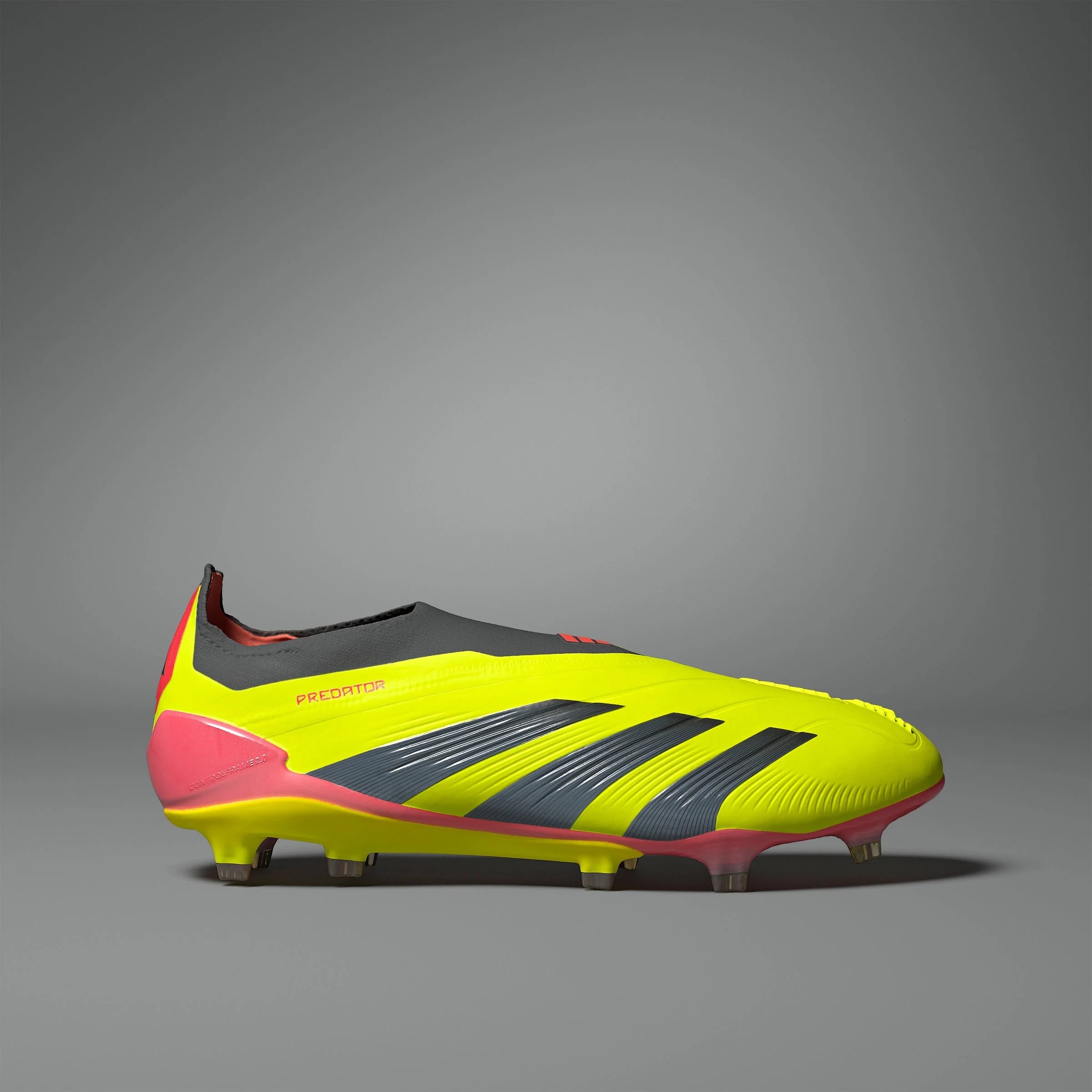 adidas Predator Elite Laceless FG Laceless Firm Ground Soccer Cleats Solar Yellow Black Solar Red