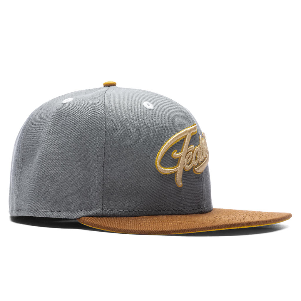 Feature x New Era Fossils Everywhere 59FIFTY Fitted Gray Brown