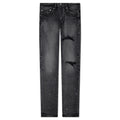 Skinny Plaid Patch Black