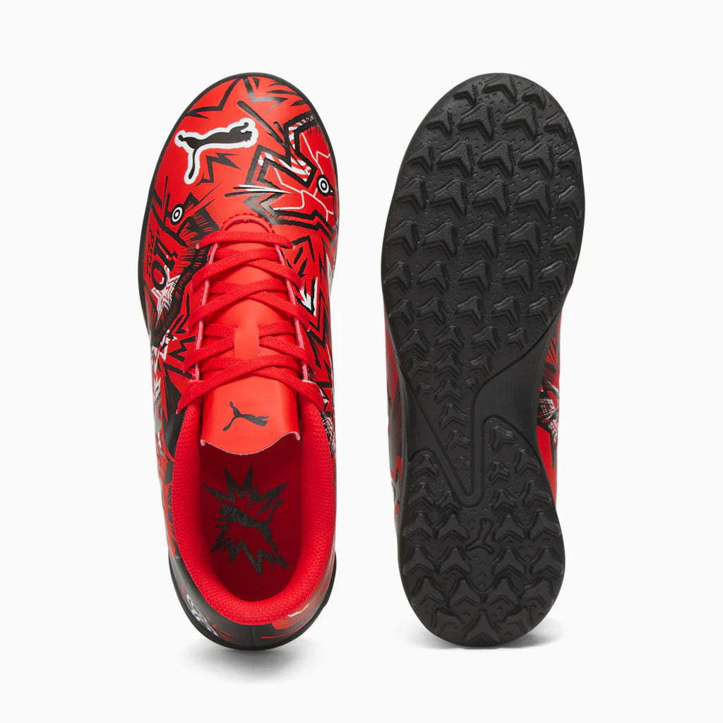 PUMA x Christian Pulsic ULTRA Play TT JR Turf Youth Soccer Cleats Red Black White