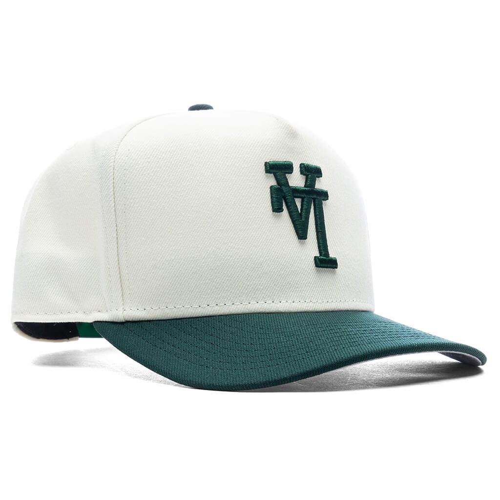 9FIFTY A Frame Snapback Upside Down Los Angeles Dodgers Chrome Dark Green