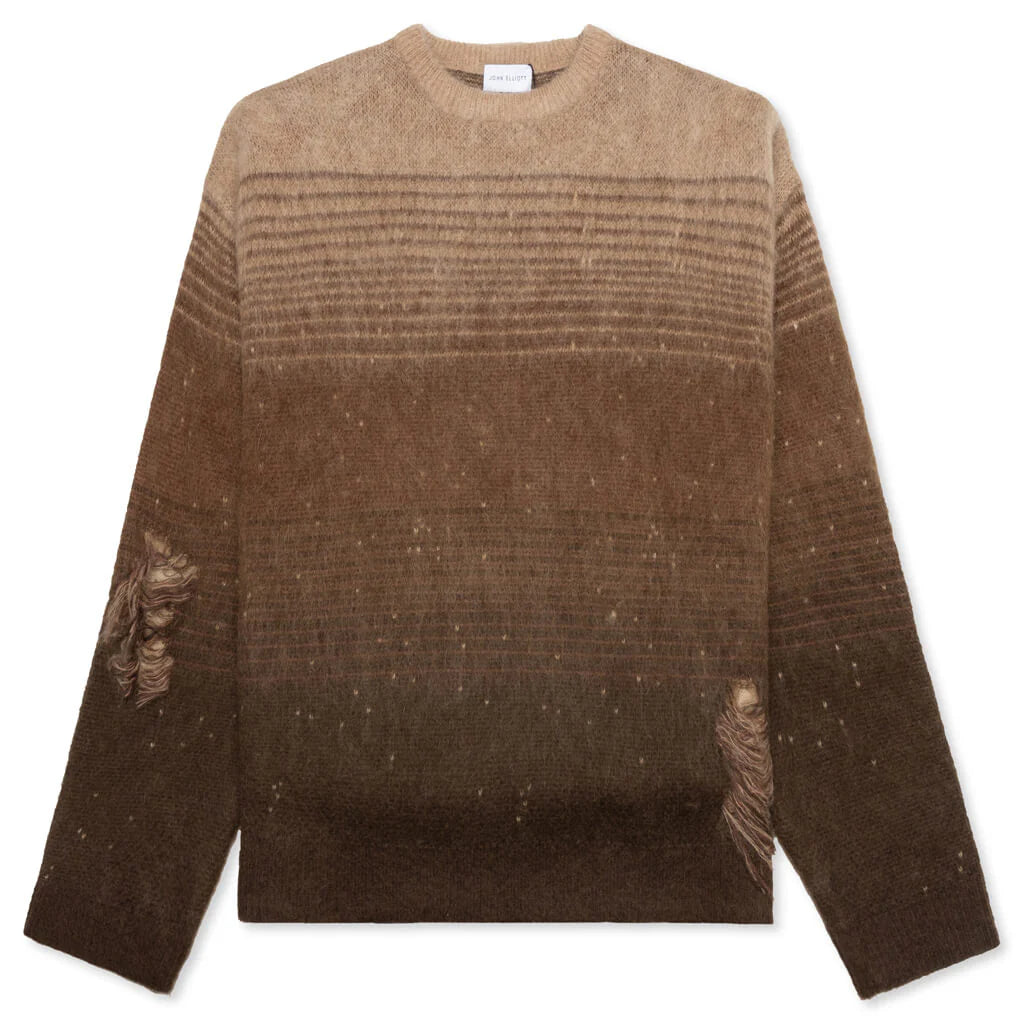 Gradient Mohair Crew Chocolate