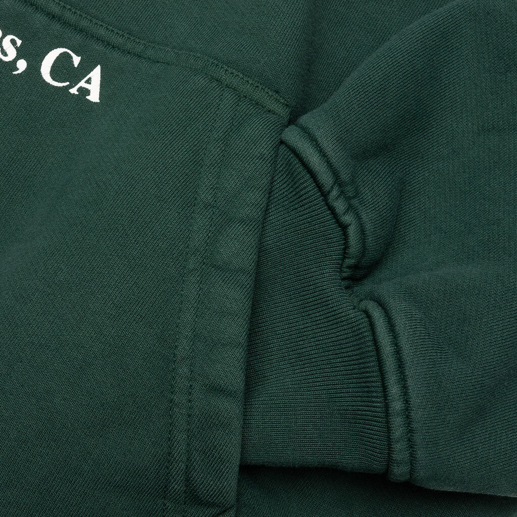 Thousand Palms Hoodie Vintage Forest Green White