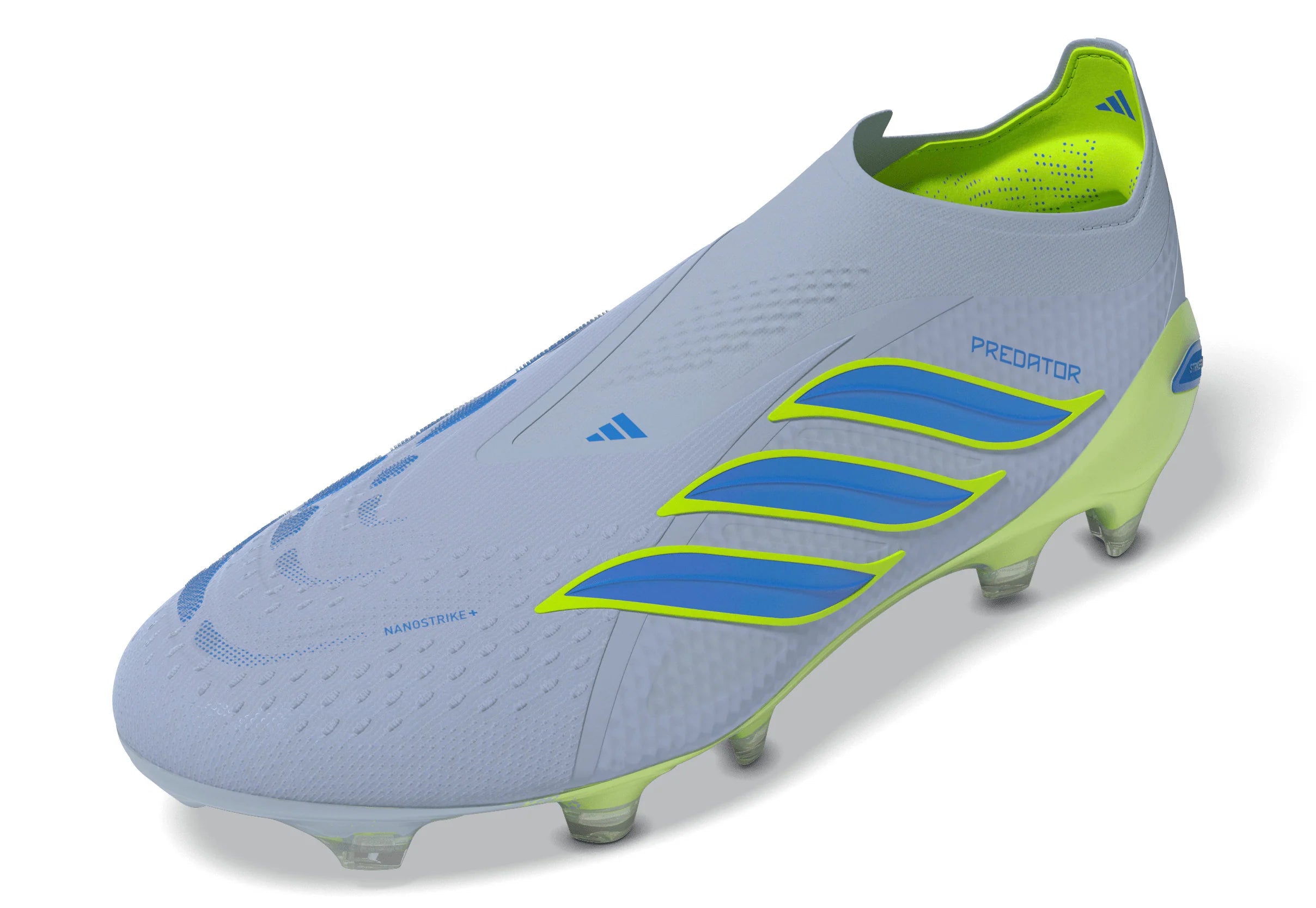 adidas Predator Elite Laceless FG Firm Ground Mens Soccer Cleats Sky Blue Yellow