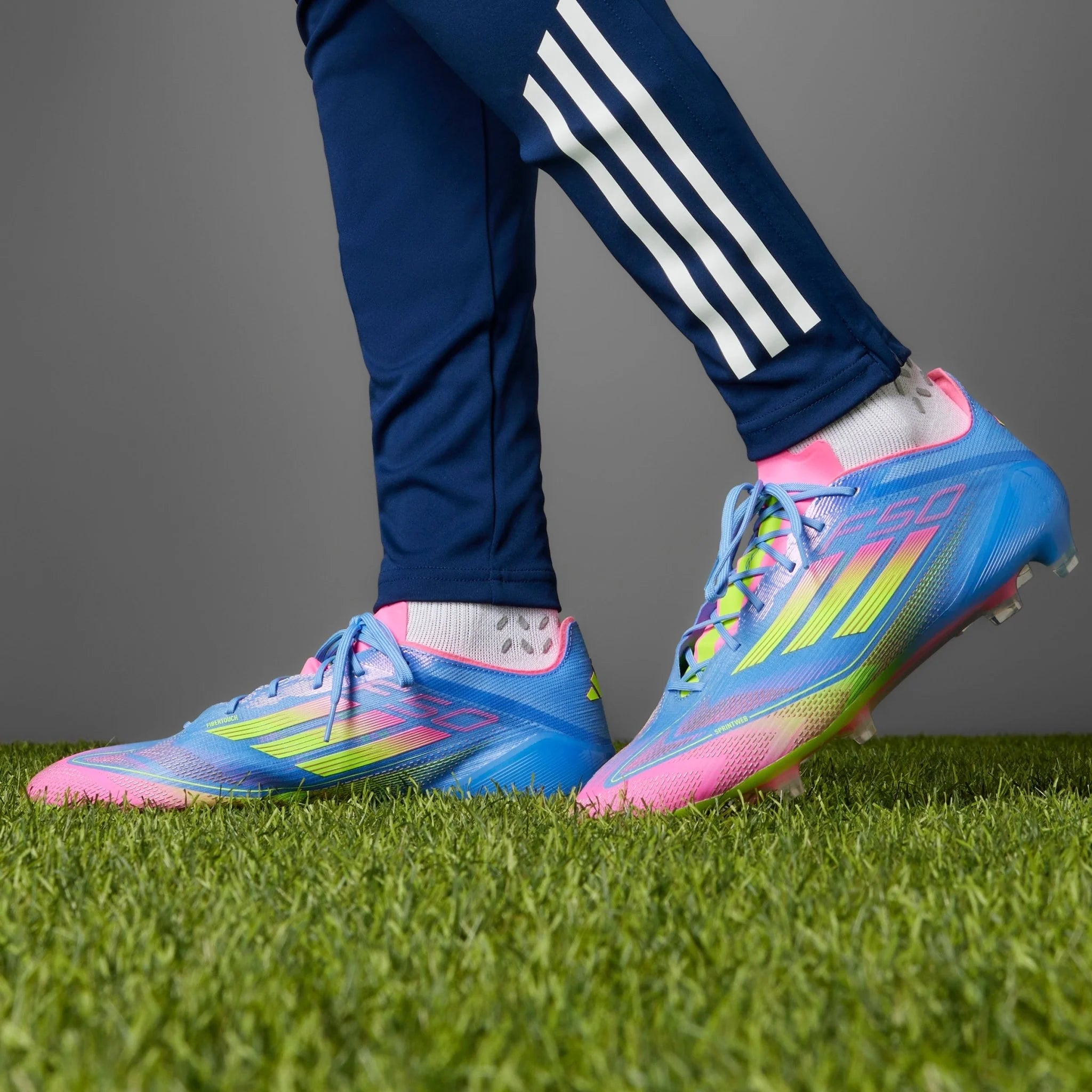 adidas F50 Elite Firm Ground Boots Blue Fusion Lucid Lemon Lucid Pink