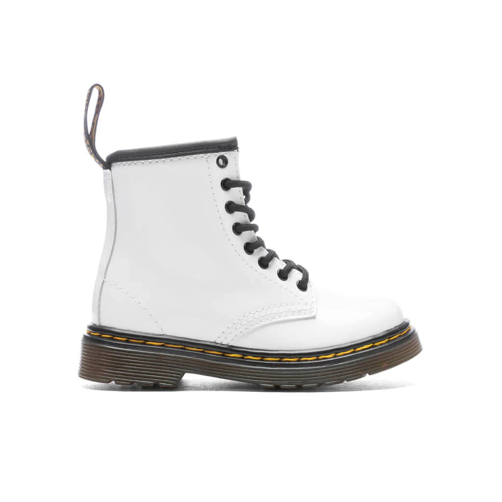 Toddler 1460 Patent Leather Boots White Patent Lamper