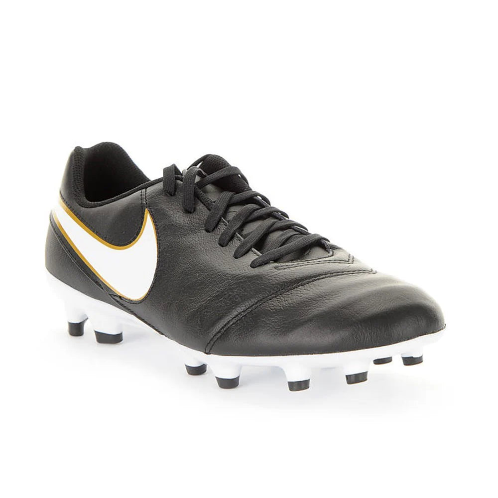 Nike Tiempo Genio II Leather FG Firm Groun Soccer Cleats Black White