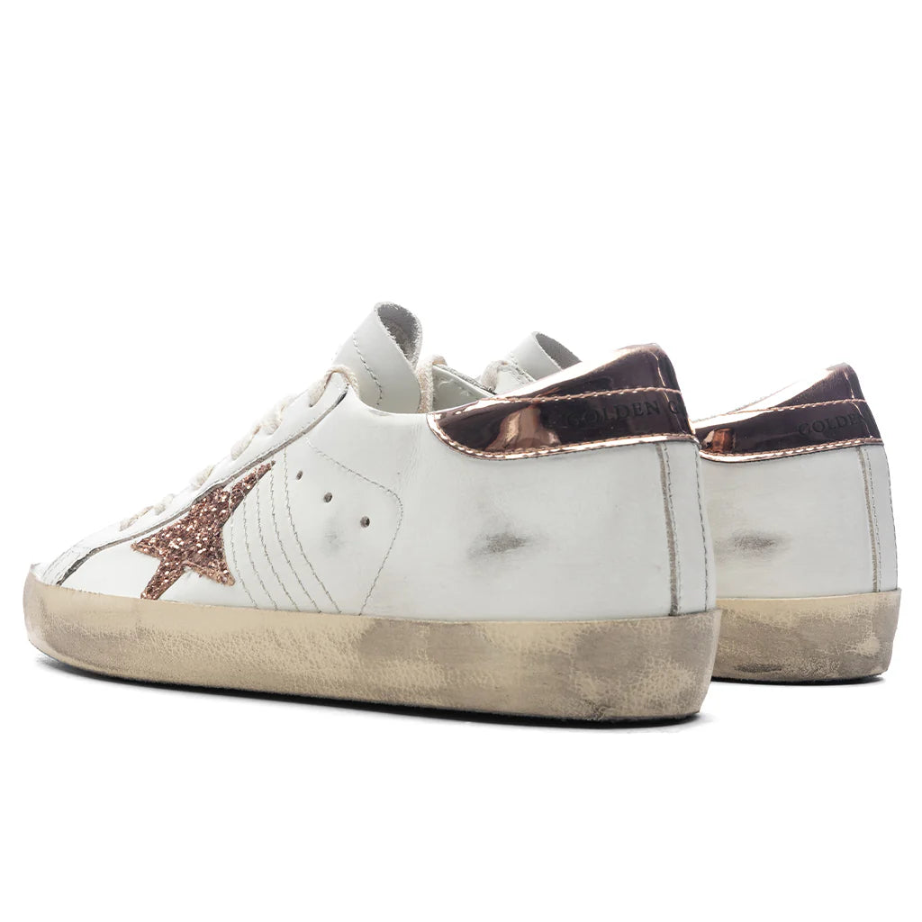 Womens Super Star Leather Sneaker White Peach Antique Rose