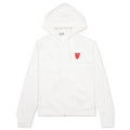 Womens Stacked Heart Hooded Sweatshirt White
