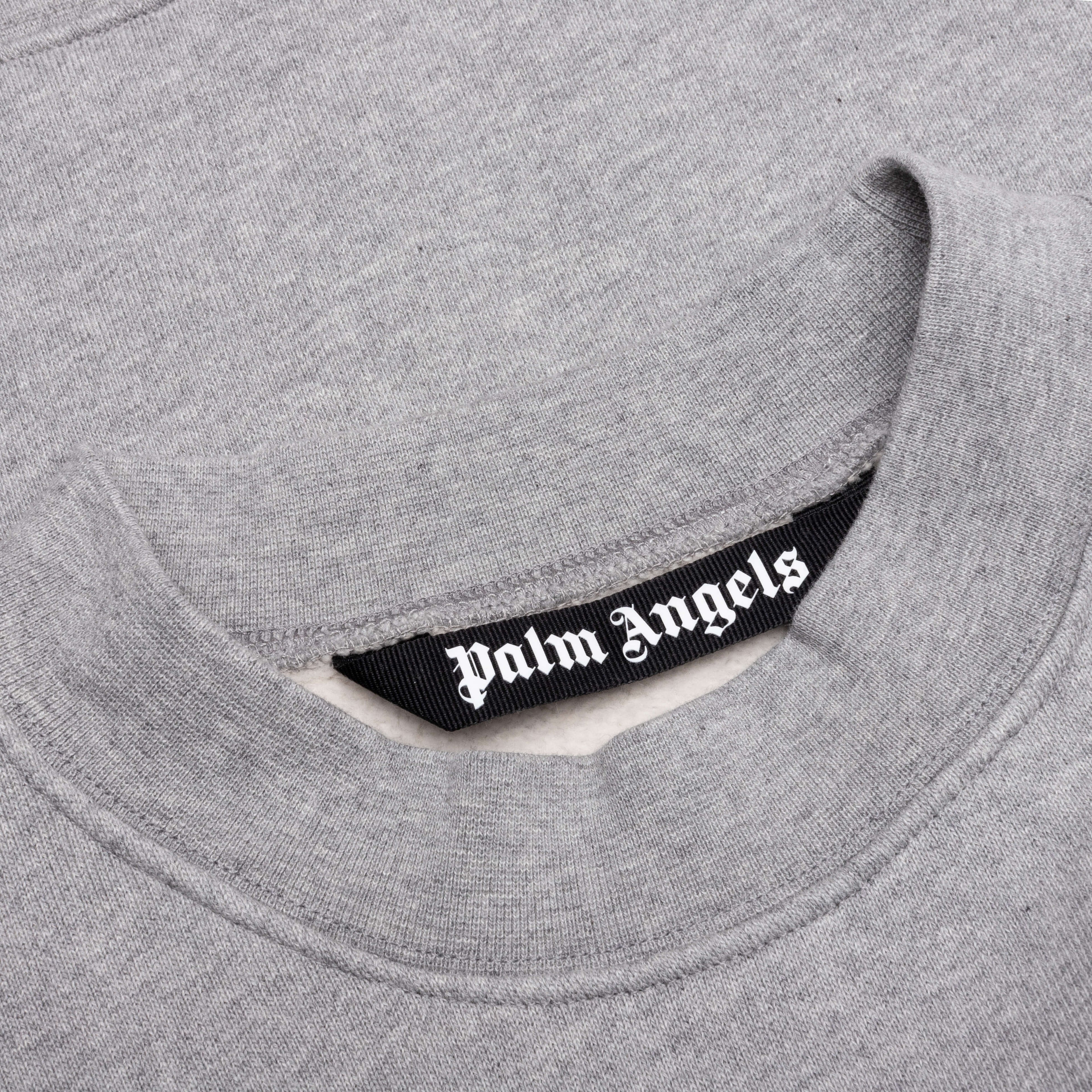 Back College Crew Melange Grey Petrol