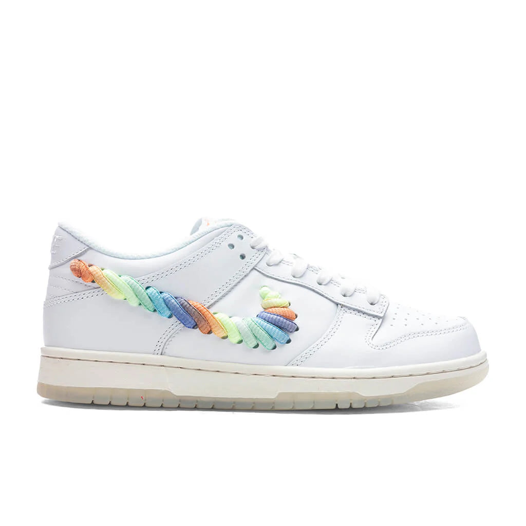 Dunk Low Rainbow Swoosh GS White Multi Terra Blush