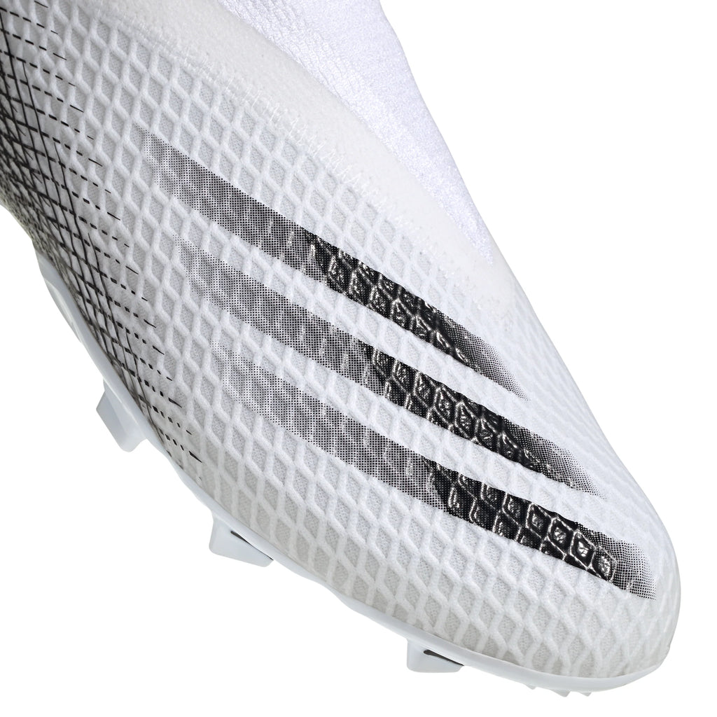 adidas X Ghosted3 Laceless Firm Ground Boots White Blac