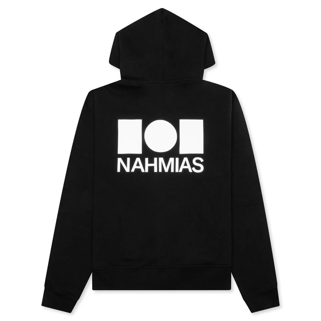 Logo Zip Up Hoodie Black