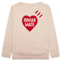 Heart Knit Sweater Beige