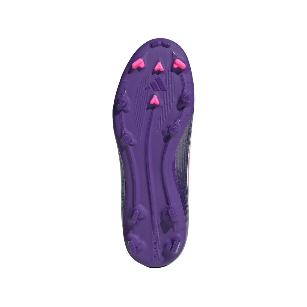 adidas F50 LEAGUE Laceless FG MG Youth Soccer Cleats Purple White Lemon