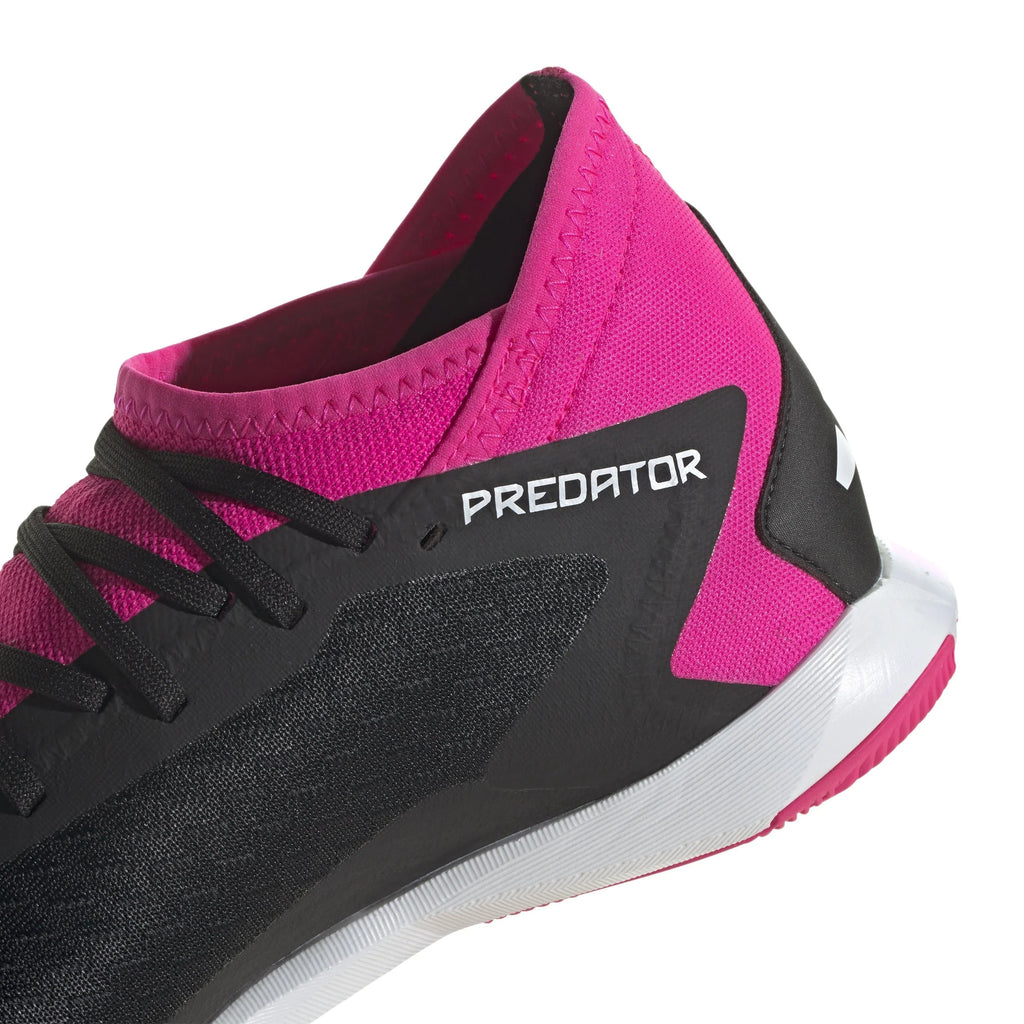 adidas Predator Accuracy3 IN Indoor Soccer Shoes Black White Shock Pink