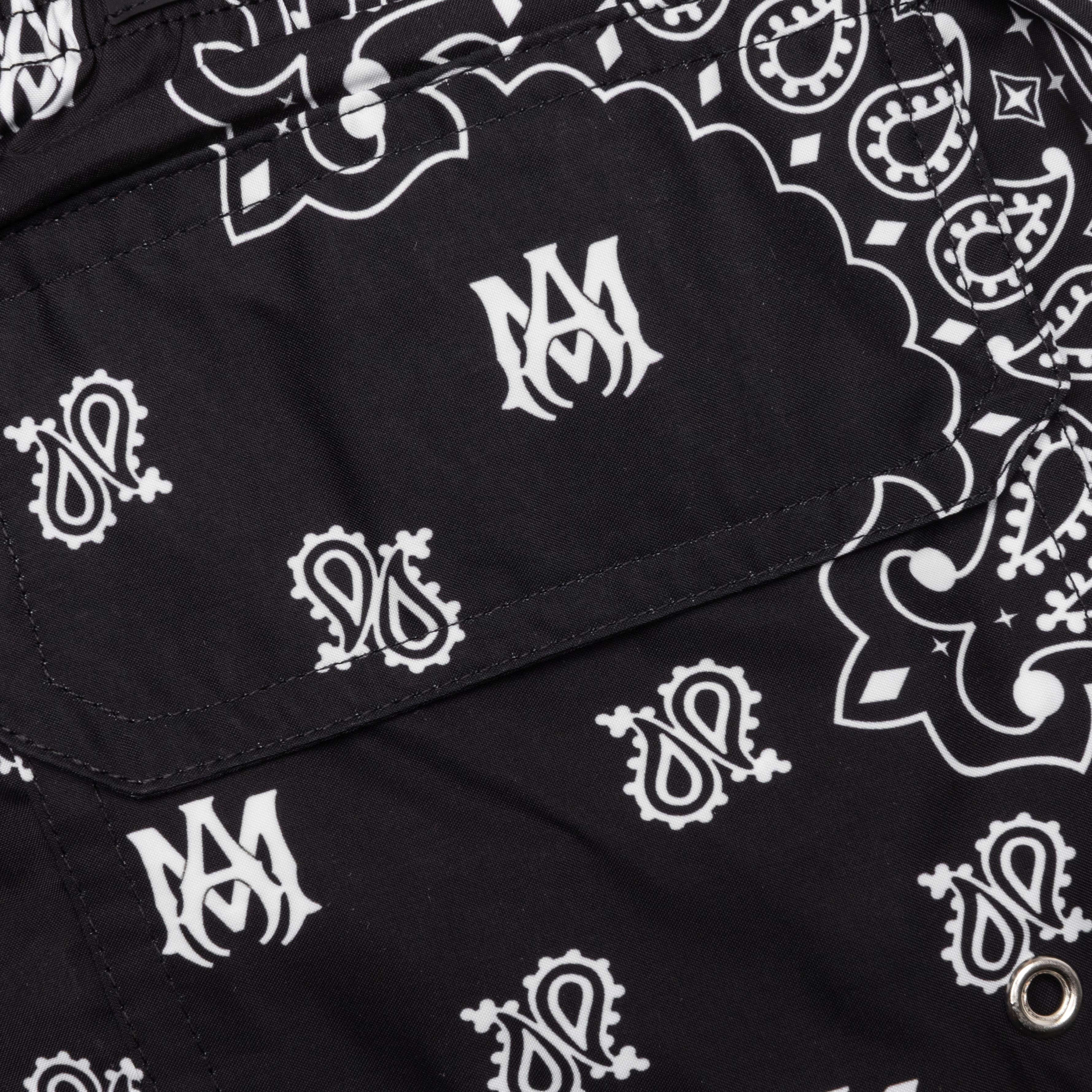Bandana Paisley Swim Trunk Black