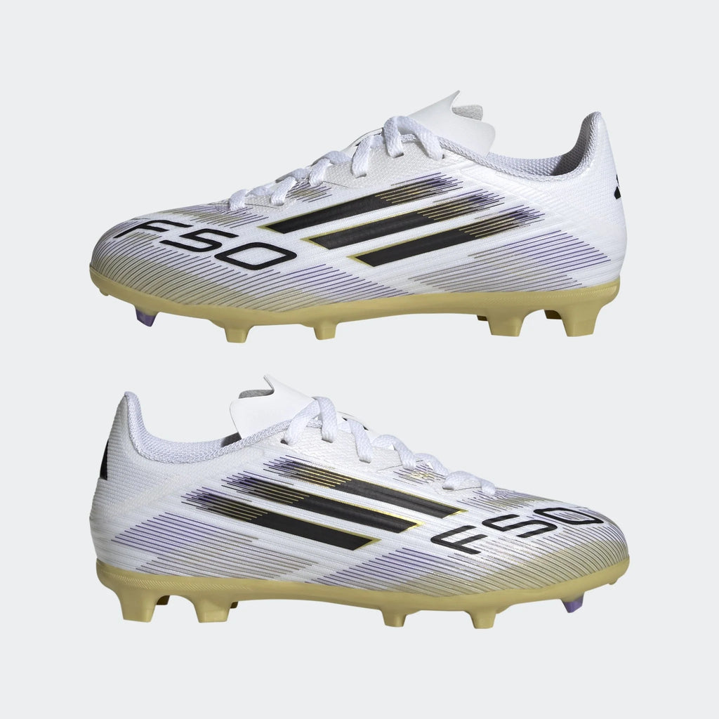 adidas F50 League Firm Multi Ground Boots Kids White Black