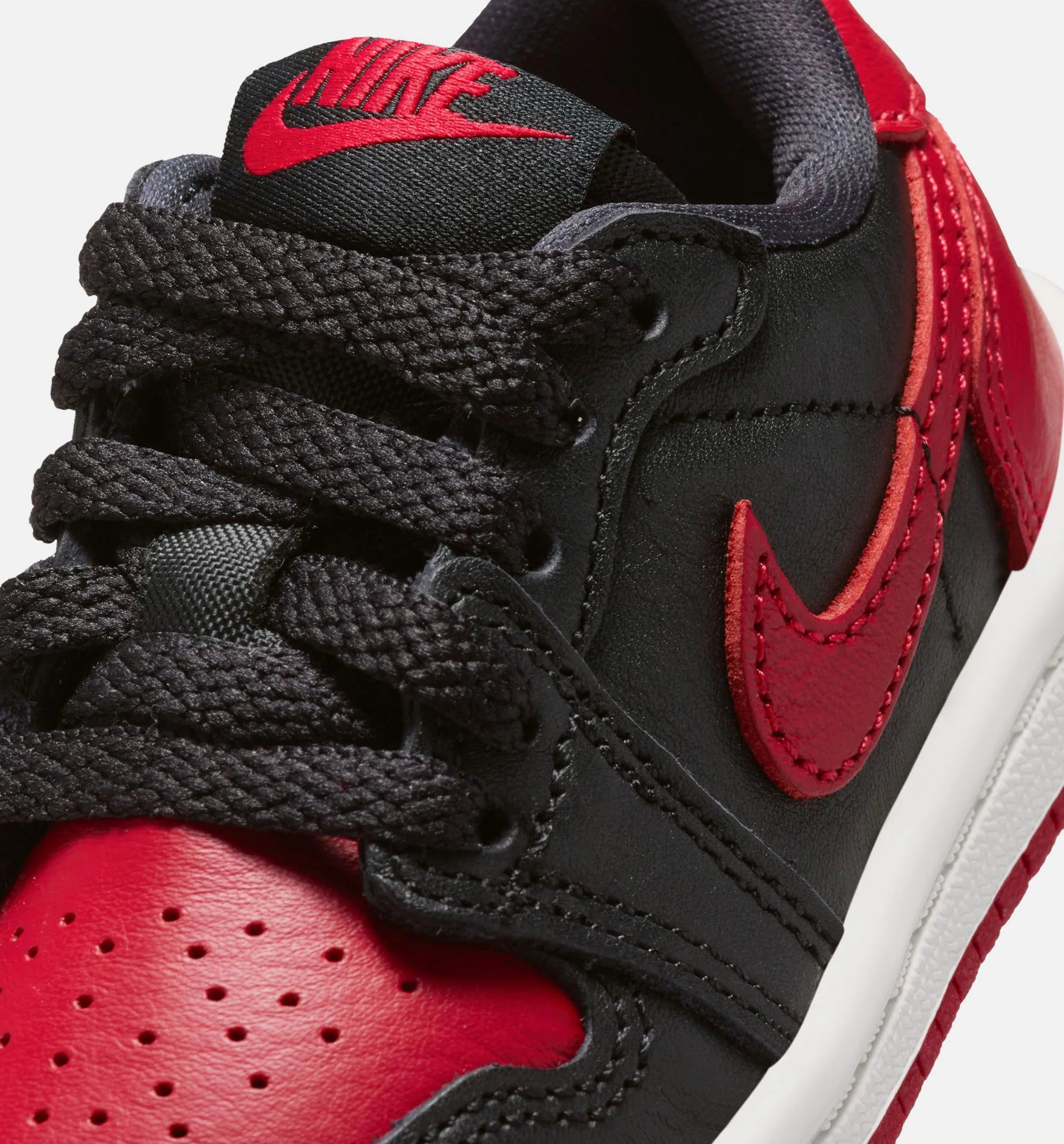 Air Jordan 1 Retro Low OG Banned Infant Toddler Lifestyle Shoe Black Black Varsity Red Summit White Free Shipping