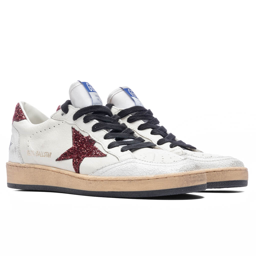 Womens Ball Star White Bordeaux