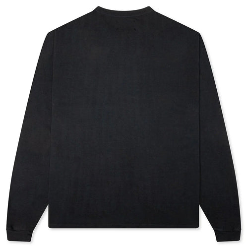 French Logo Lux L S Tee Washed Black