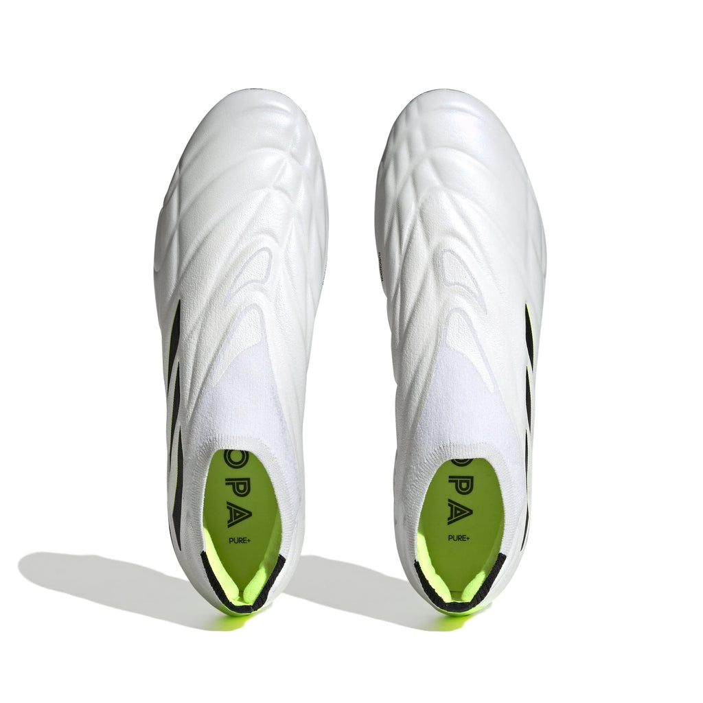 adidas Copa Pure FG Firm Ground Soccer Cleats White Black Lucid Lemon