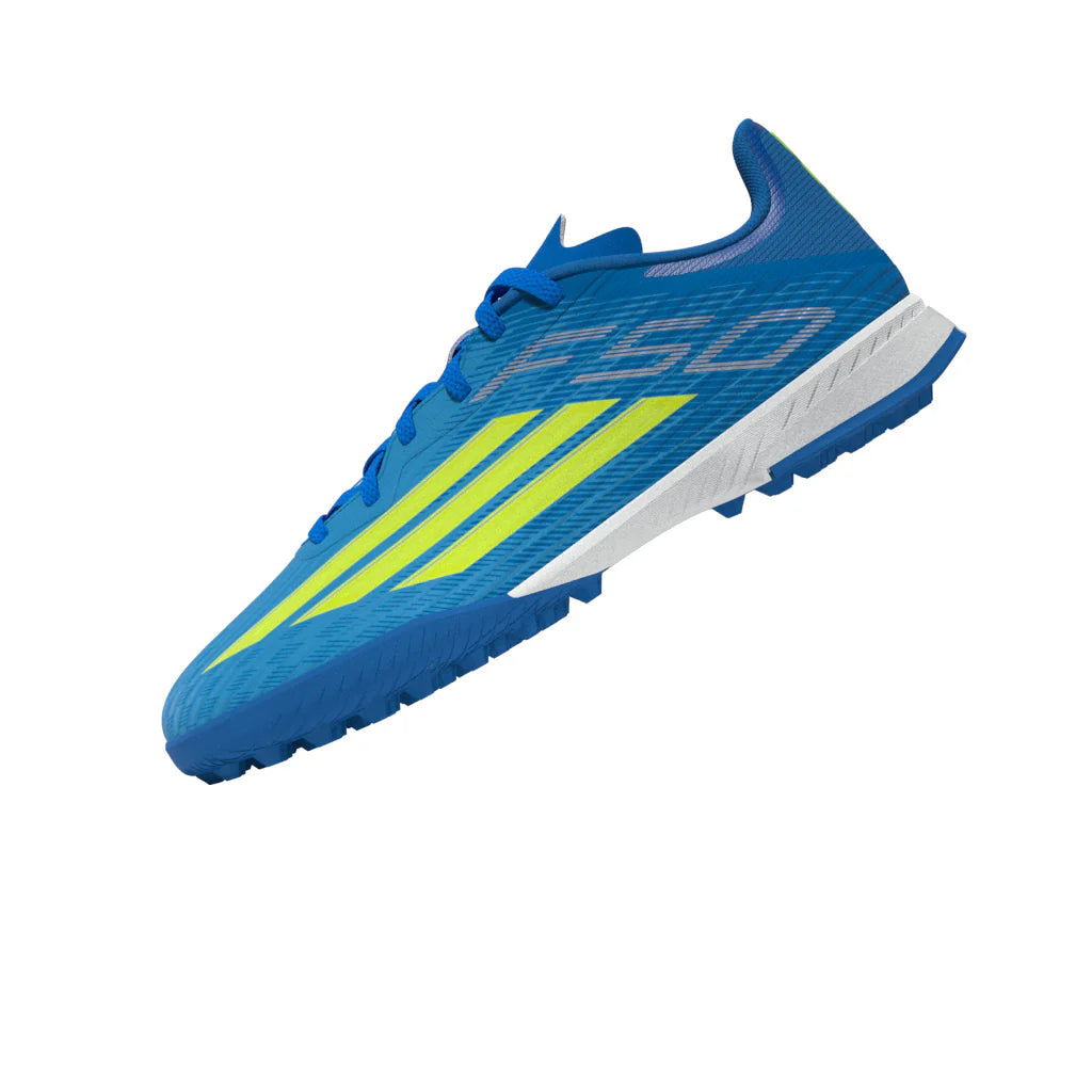 adidas F50 League TF Turf Youth Soccer Cleats Blue Yellow Aqua
