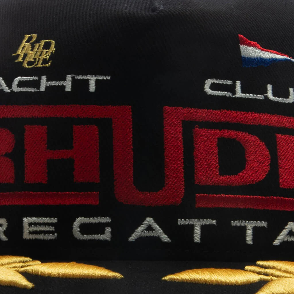 Regatta Club Hat Black White Red