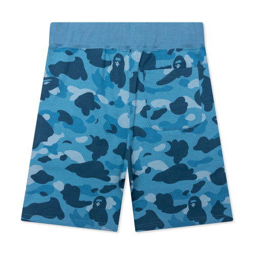 Honeycomb Camo Shark Sweat Shorts Blue