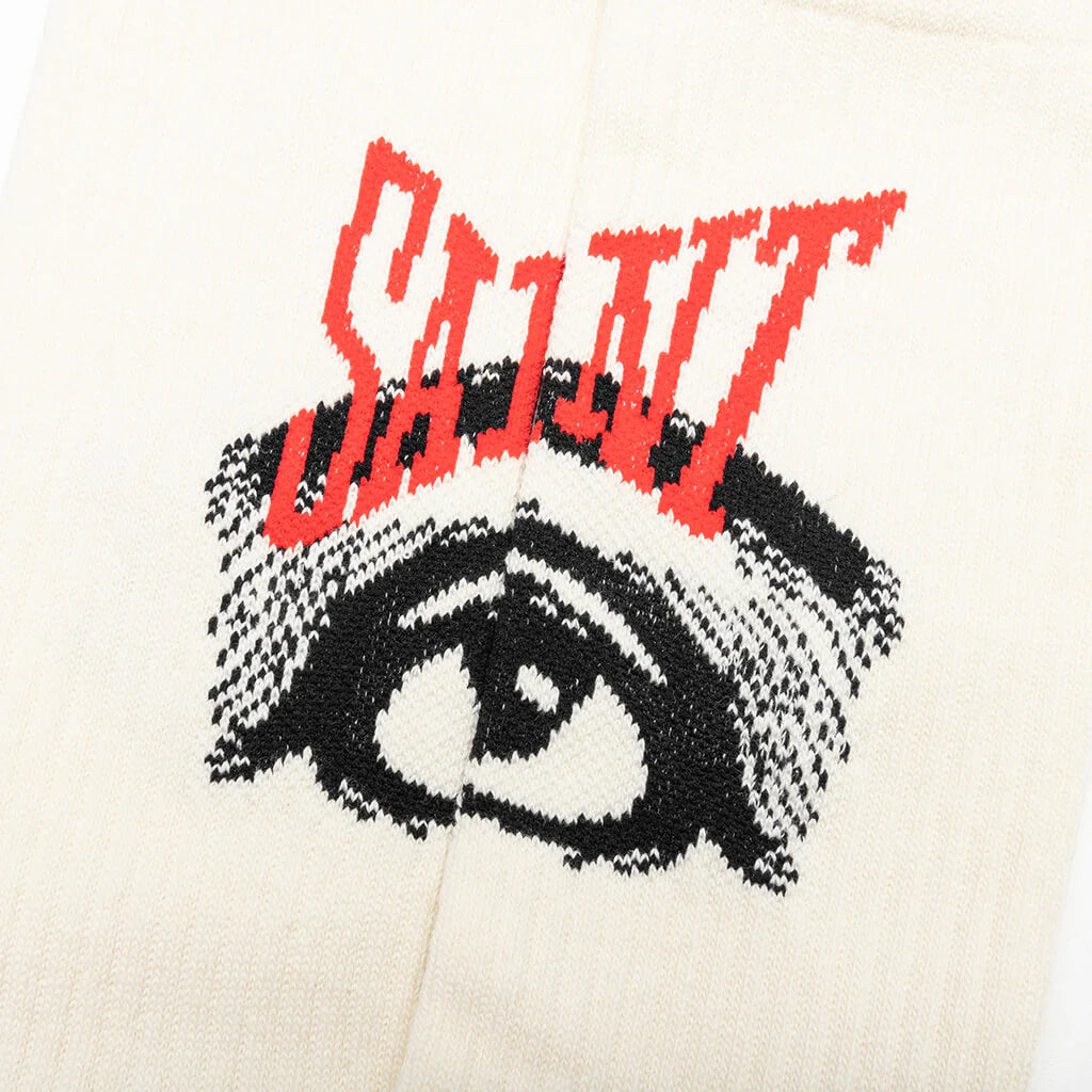 Eye Socks Ecru Beige