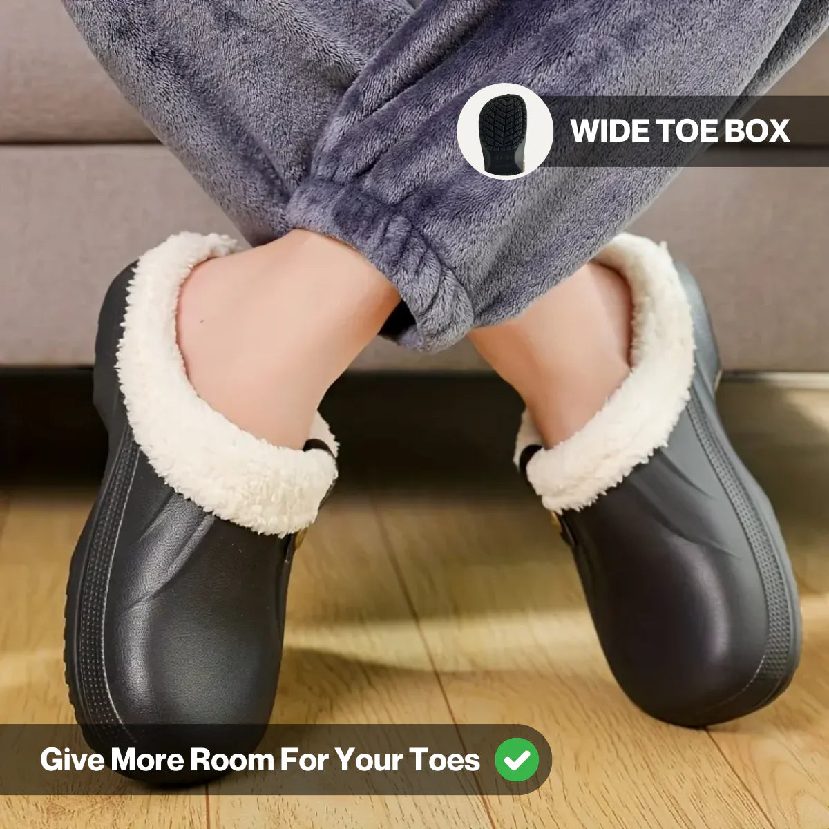 Arlo Fuzzy Healthy Non Slip Comfort Clog Mules