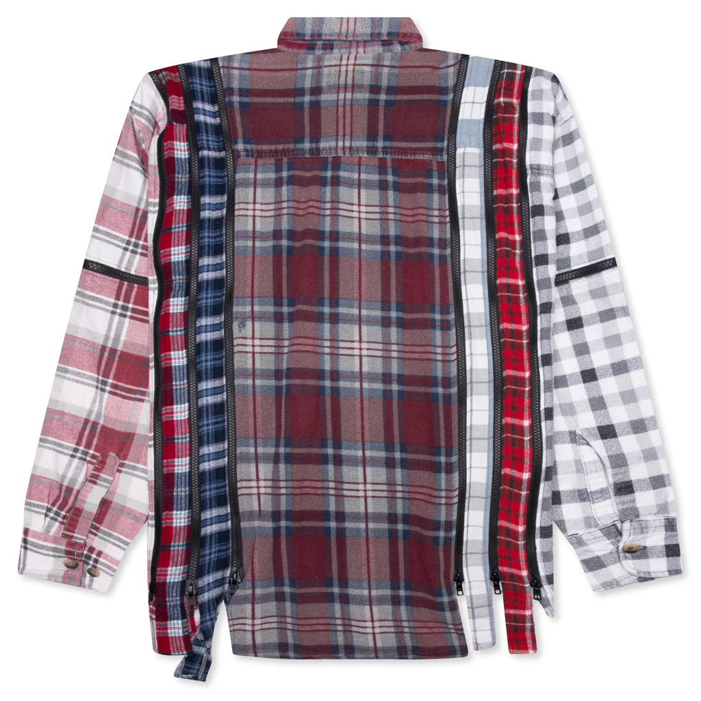 7 Cuts Zipped Wide Shirt Assorted
