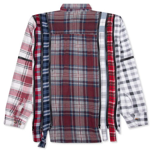 7 Cuts Zipped Wide Shirt Assorted