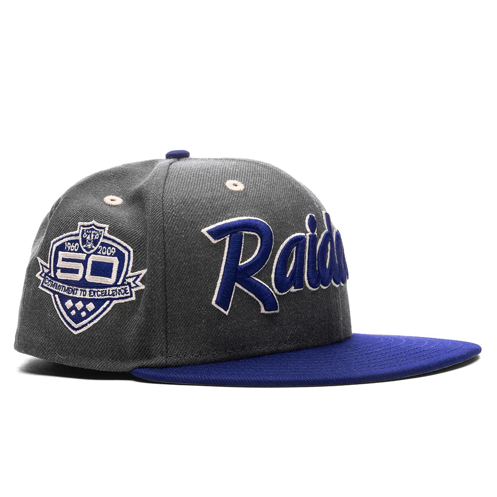 Feature x New Era 59FIFTY Fitted Las Vegas Raiders Heather Graphite Dark Royal