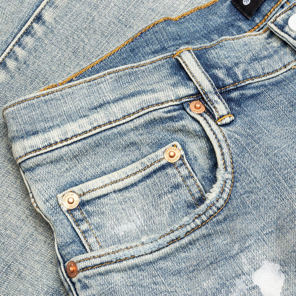 P001 Light Indigo Paint Blowout