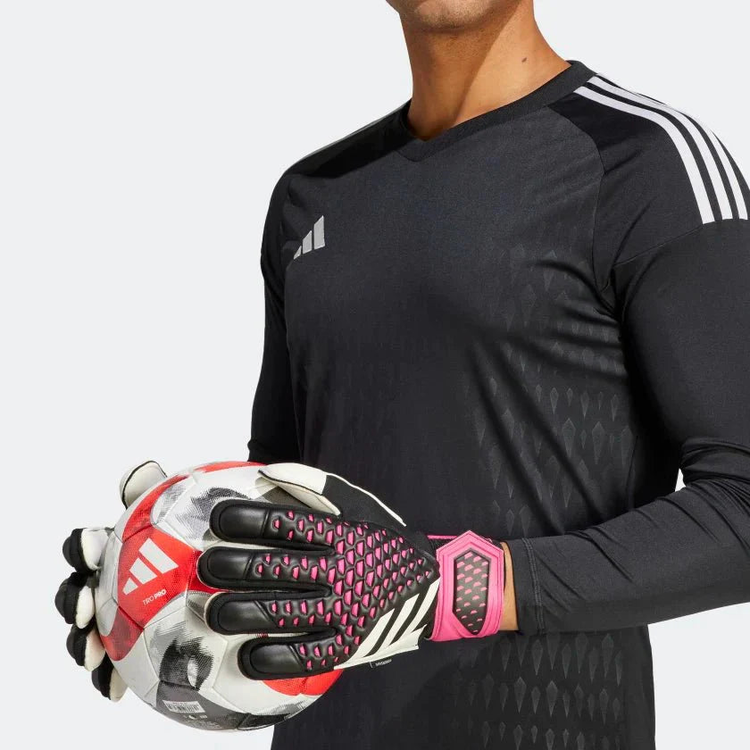 adidas Predator Match Fingersave Goalkeeper Gloves Black White