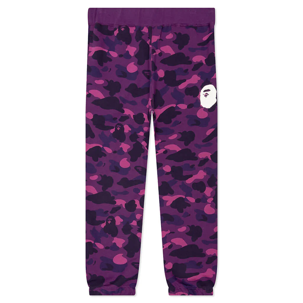 Color Camo Wide Fit Sweat Pants Purple