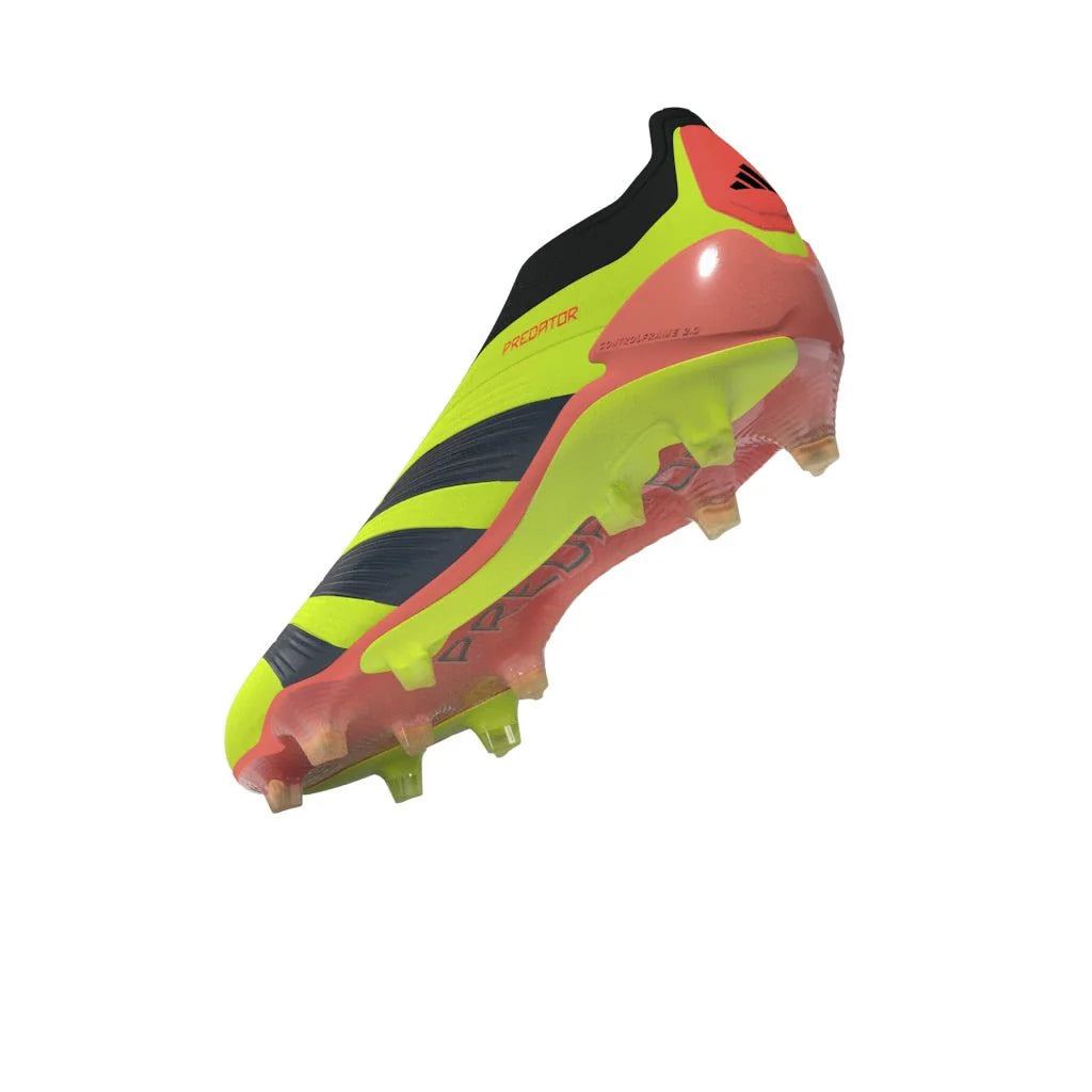adidas Predator Elite Laceless FG Laceless Firm Ground Soccer Cleats Solar Yellow Black Solar Red