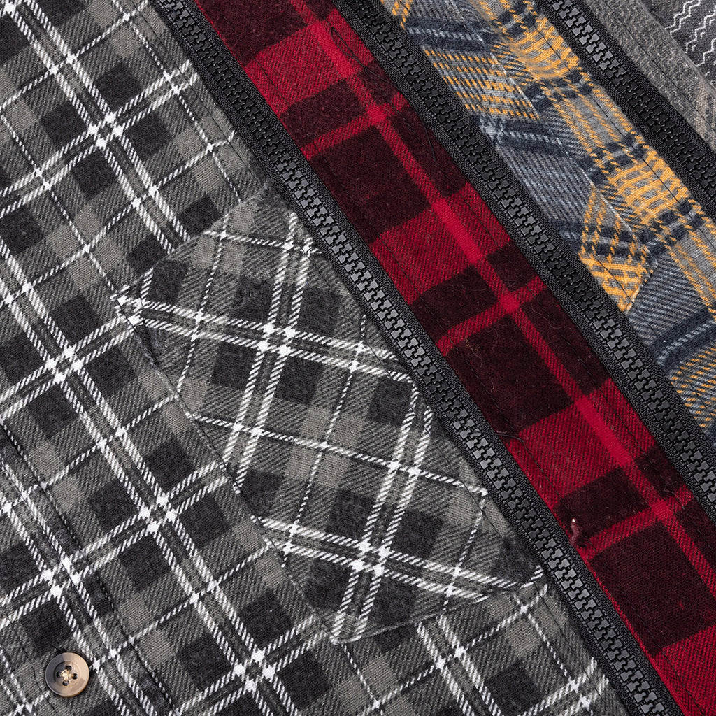 7 Cuts Zipped Wide Shirt Assorted