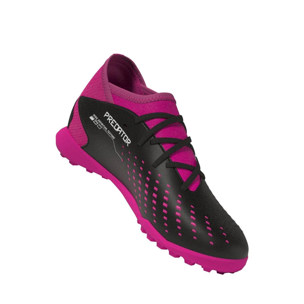 adidas Predator Accuracy3 TF Youth Turf Soccer Cleats Black White Shock Pink