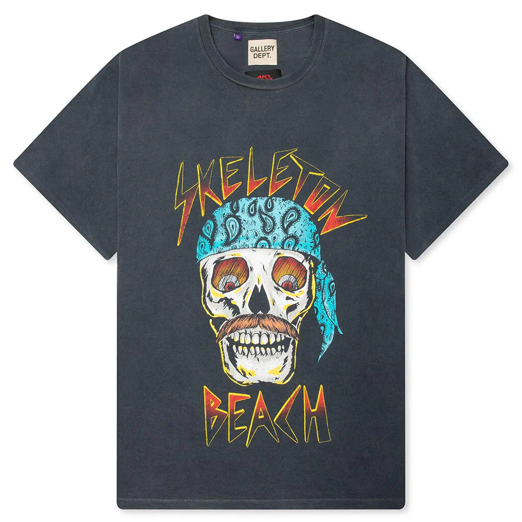 Skeleton Beach Tee Light Vintage Black
