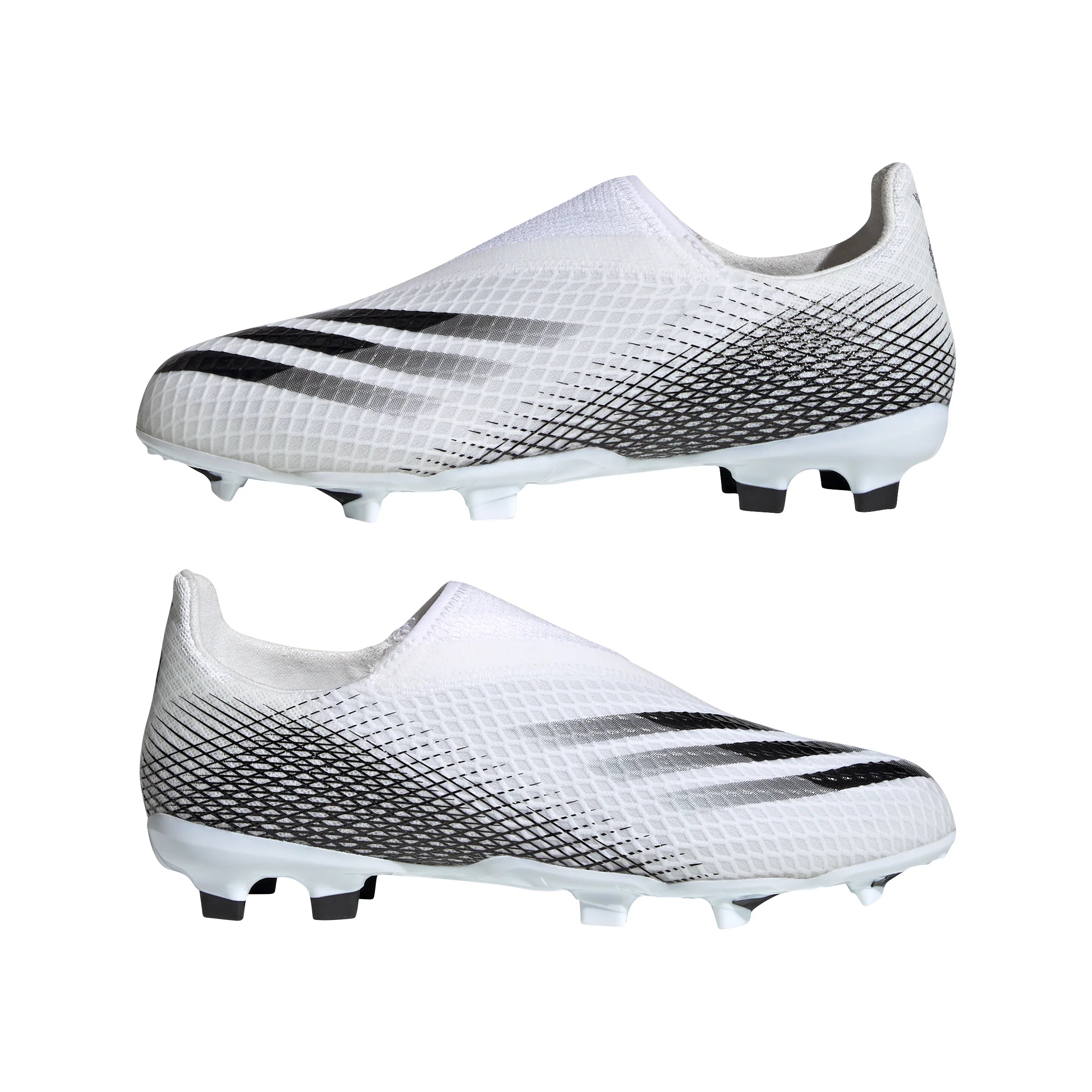 adidas X Ghosted3 Laceless Firm Ground Boots White Blac